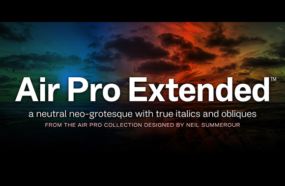 Пример шрифта Air Pro Extended