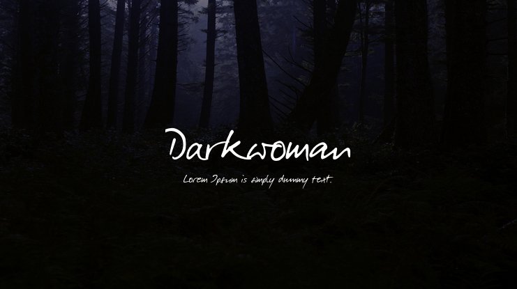 Пример шрифта Darkwoman