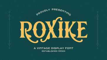 Пример шрифта Roxike