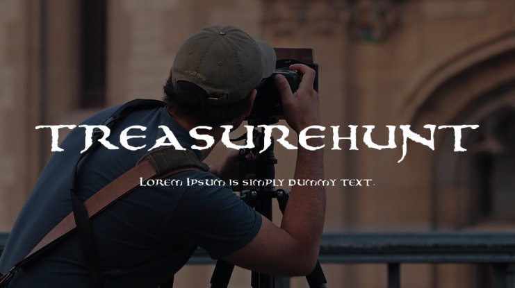 Пример шрифта Treasurehunt Regular