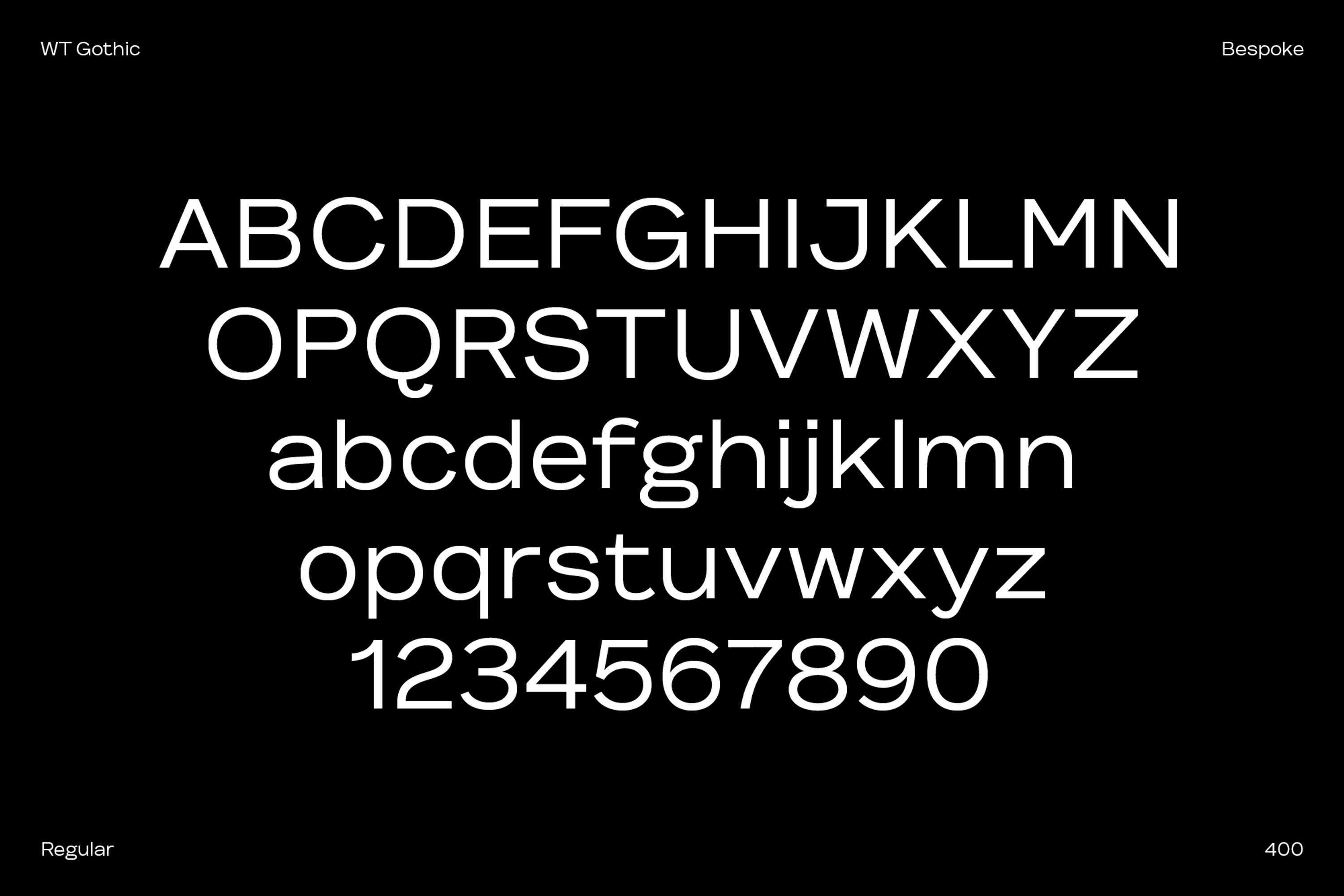 Пример шрифта WT Gothic Semi-Bold Italic