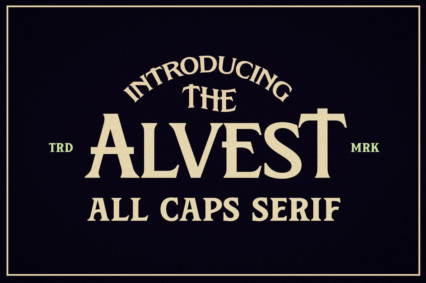 Пример шрифта Alvest