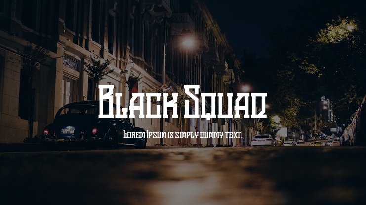 Пример шрифта Black Squad