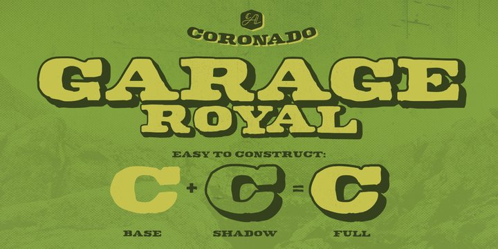 Пример шрифта CA Coronado Regular