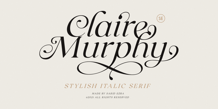 Пример шрифта Claire Murphy Regular