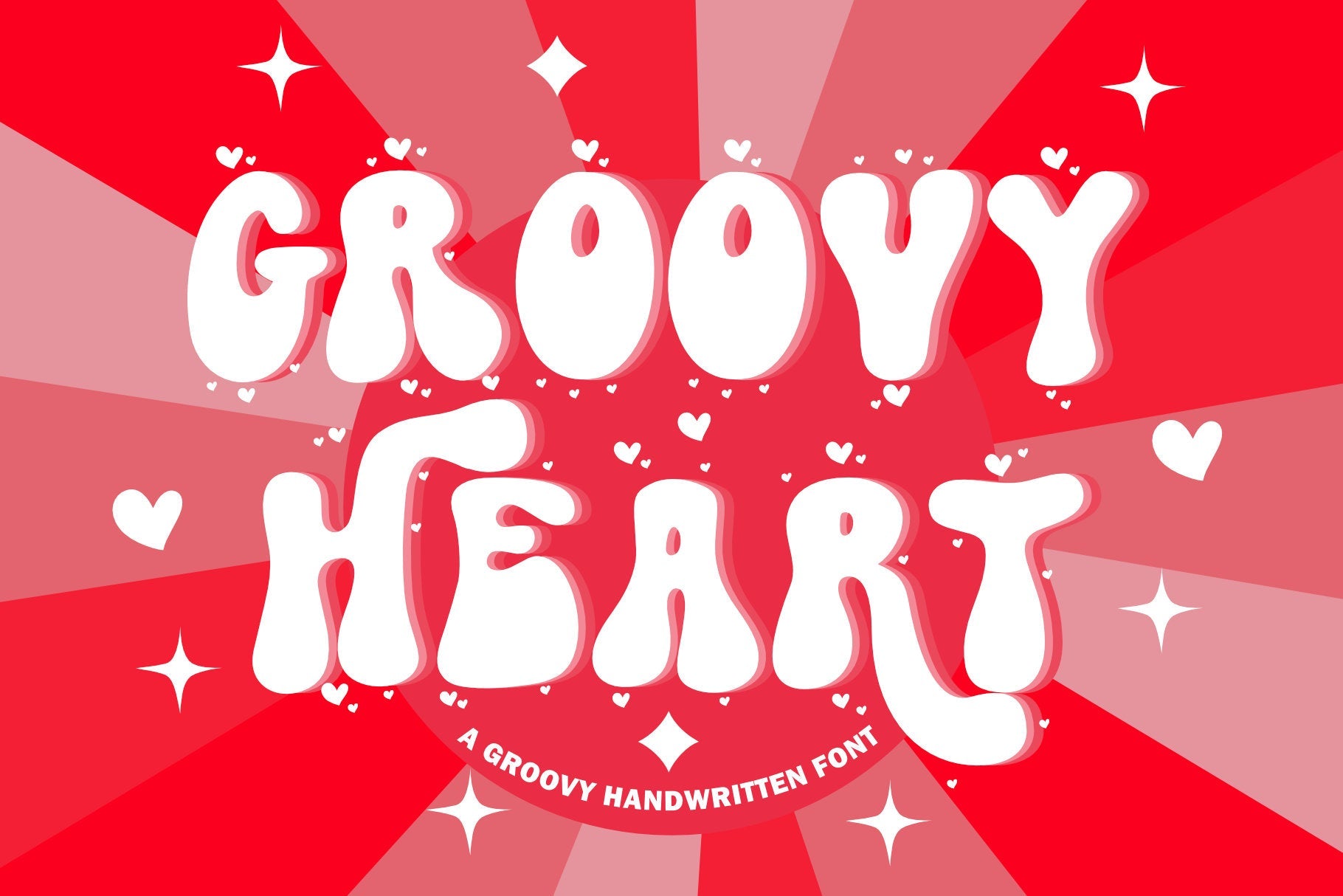 Пример шрифта Groovy Heart