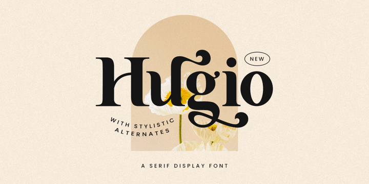 Пример шрифта Hugio