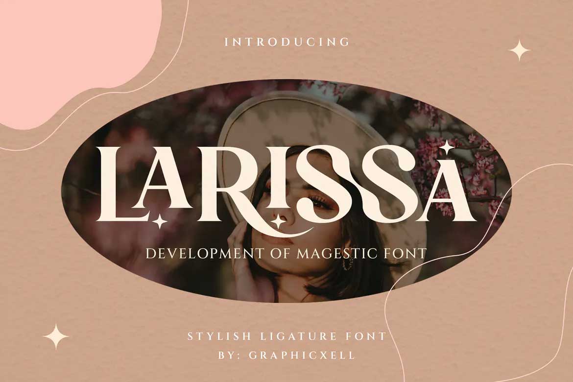 Пример шрифта Larissa Regular