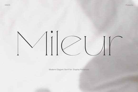 Пример шрифта Mileur Italic