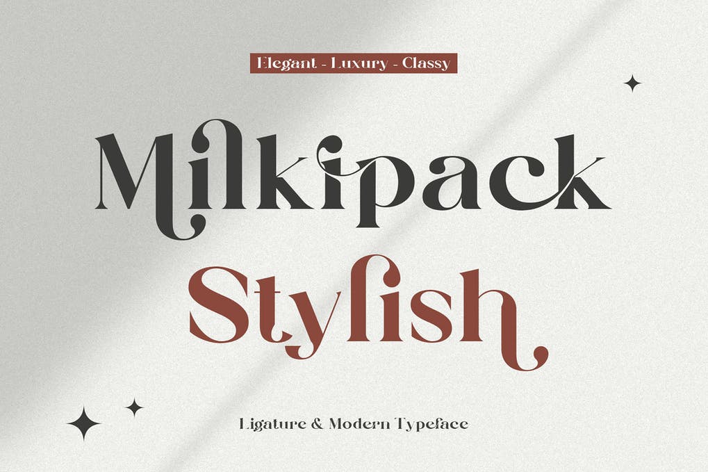 Пример шрифта Milkipack Regular