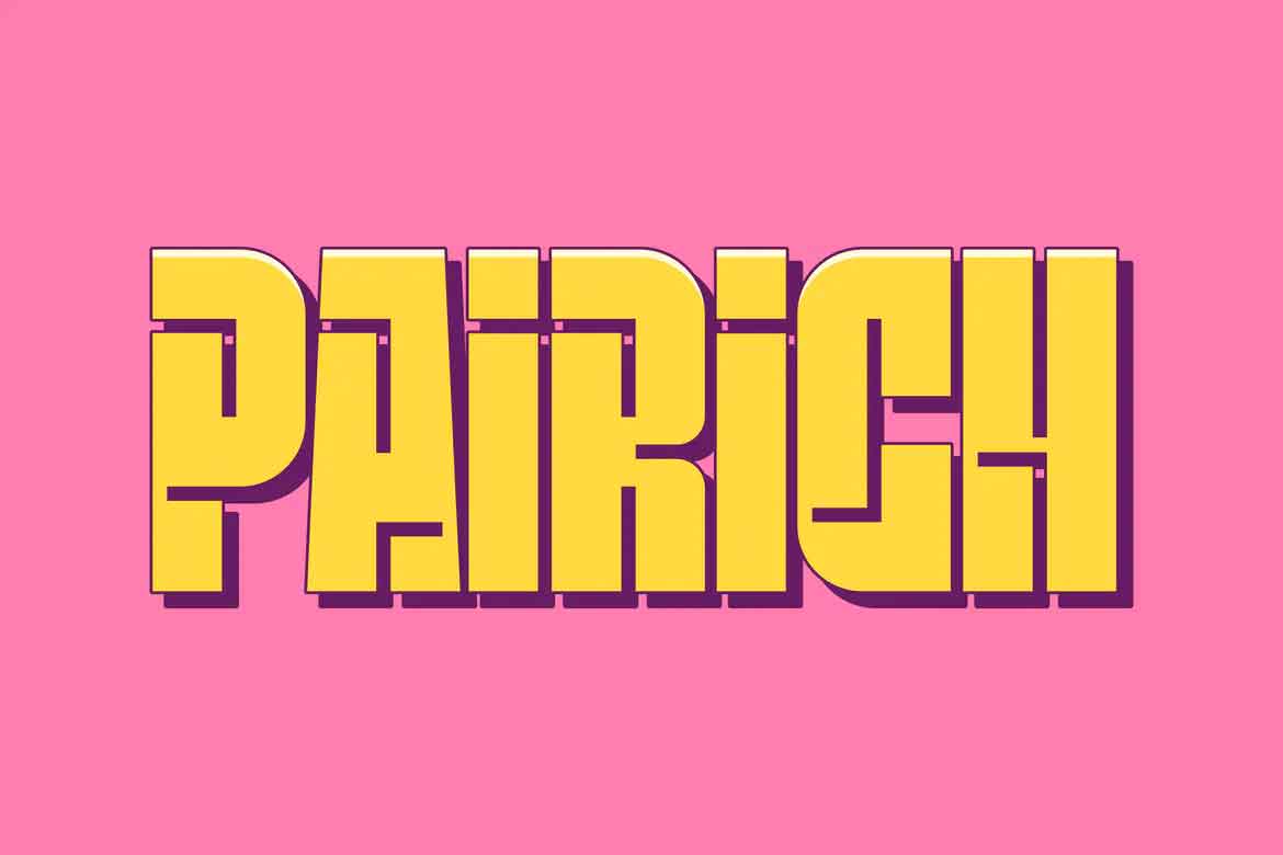 Пример шрифта Pairich