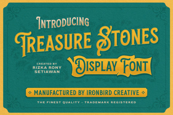 Пример шрифта Treasure Stones