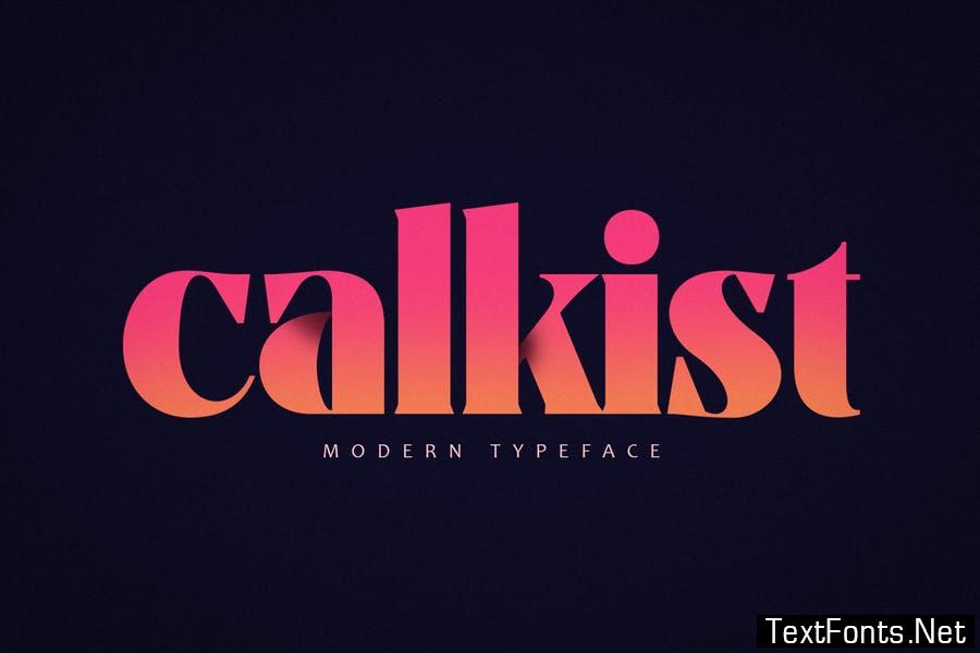 Пример шрифта Calkist