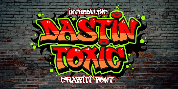 Пример шрифта Dastin toxic Graffiti