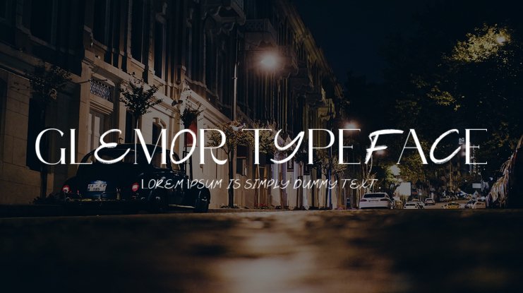 Пример шрифта Glemor Typeface Regular