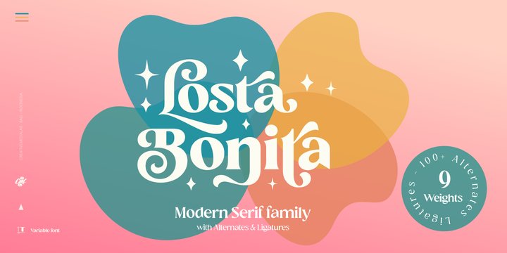 Пример шрифта Losta Bonita Bold