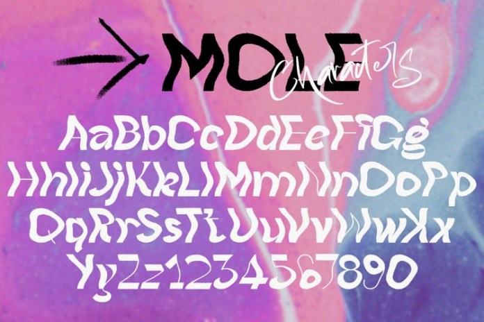 Пример шрифта Mole Regular
