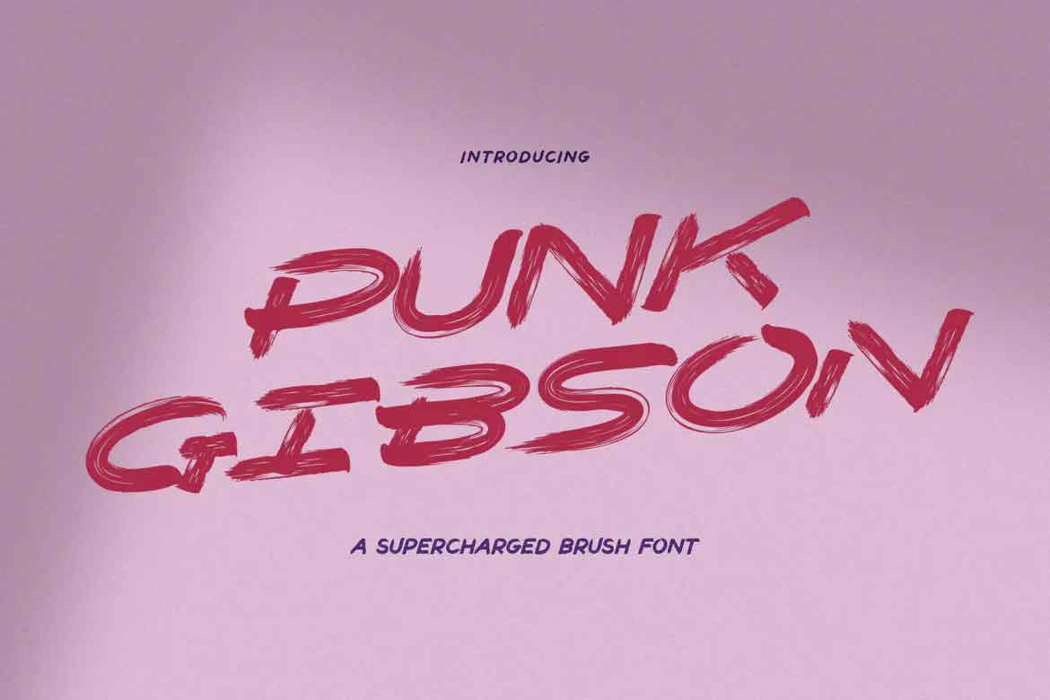 Пример шрифта Punk Gibson Regular