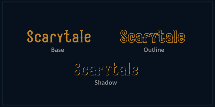 Пример шрифта Scarytale Shadow
