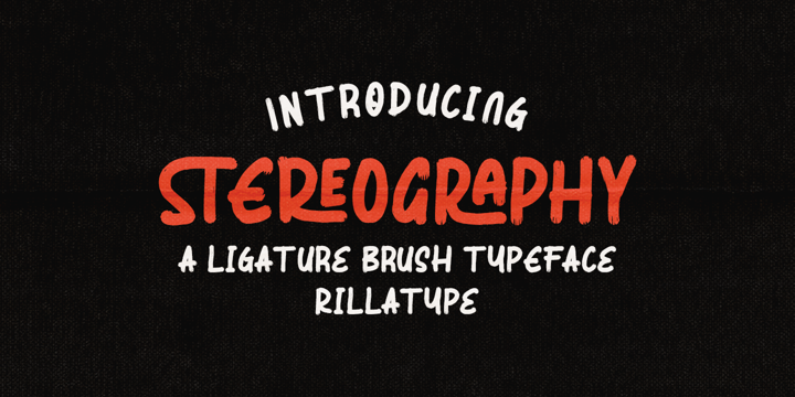 Пример шрифта Stereography