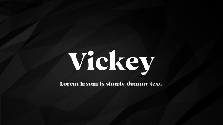 Пример шрифта Vickey Regular