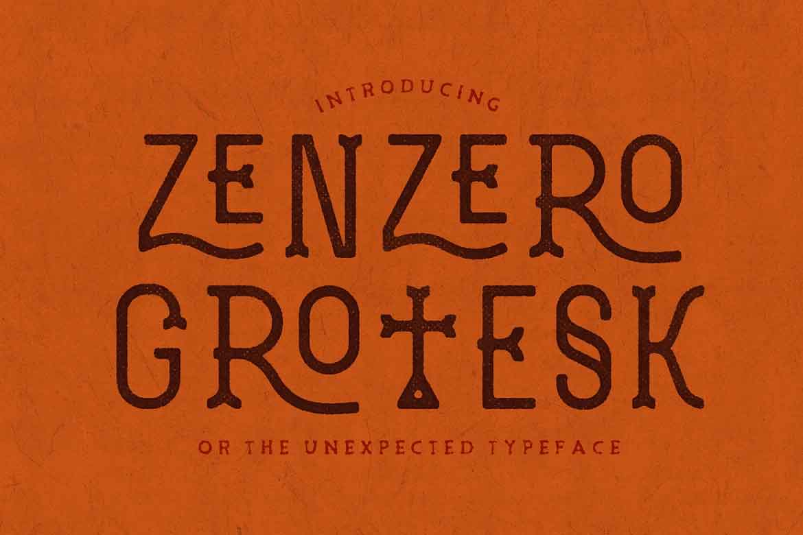 Пример шрифта Zenzero Grotesk Regular