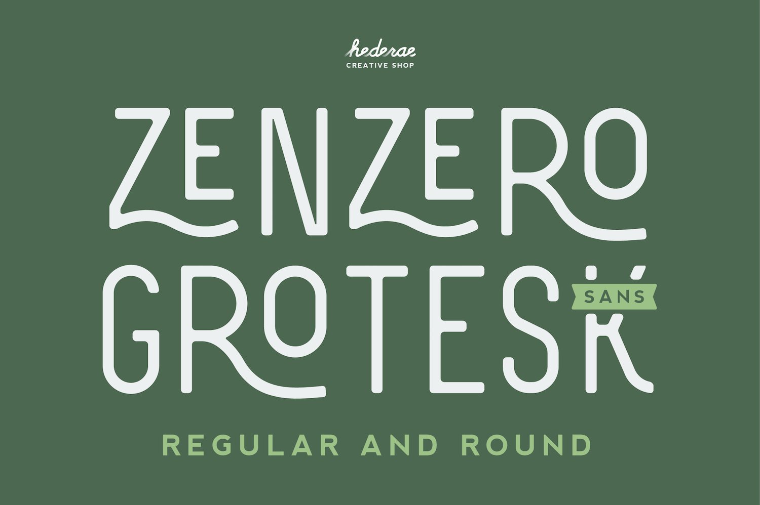 Пример шрифта Zenzero Grotesk Sans