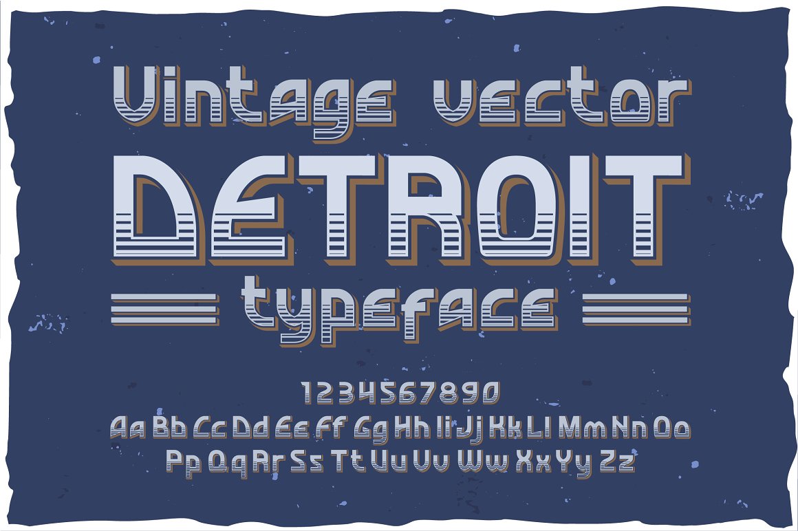 Пример шрифта Detroit Decor 2