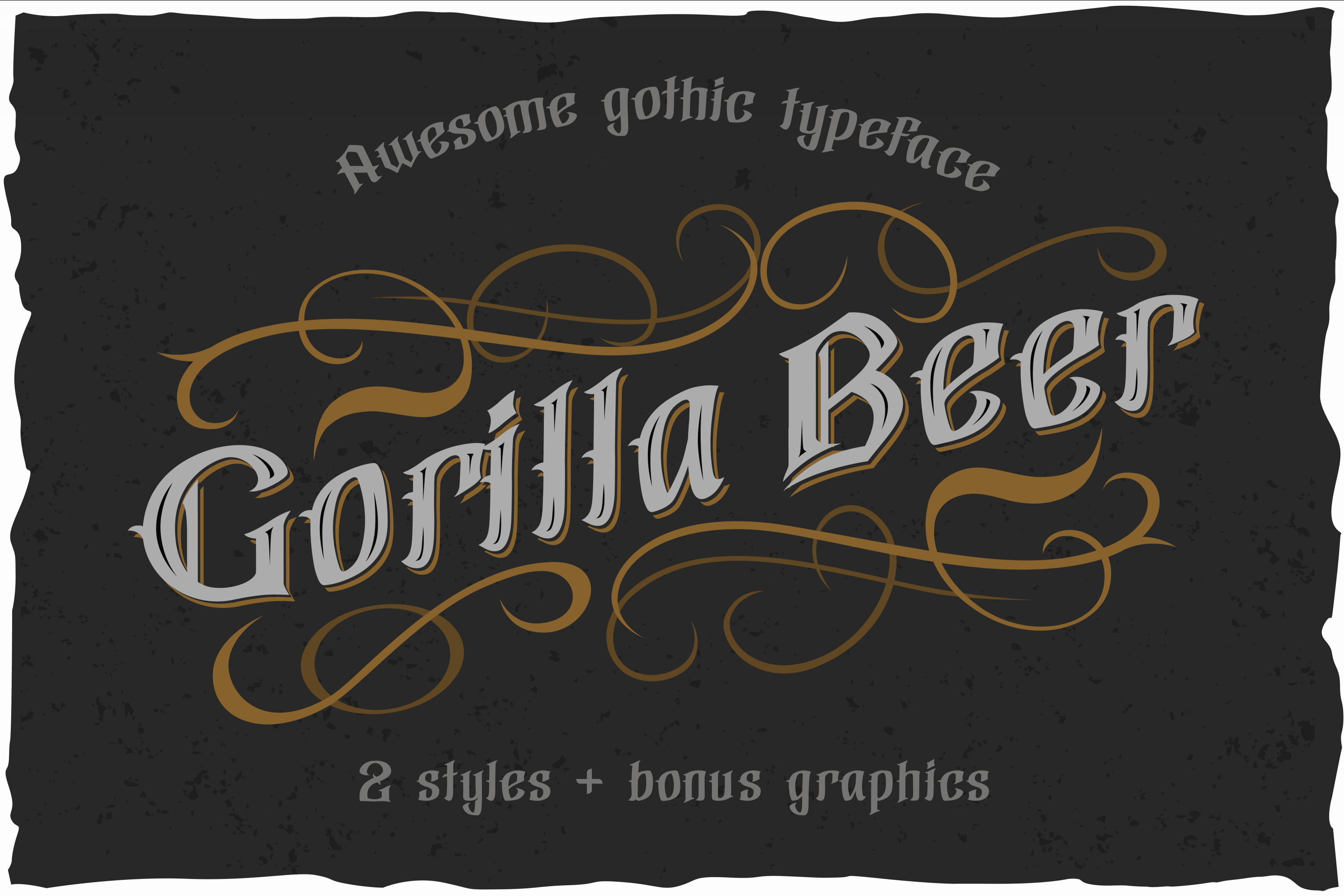 Пример шрифта Gorilla beer base
