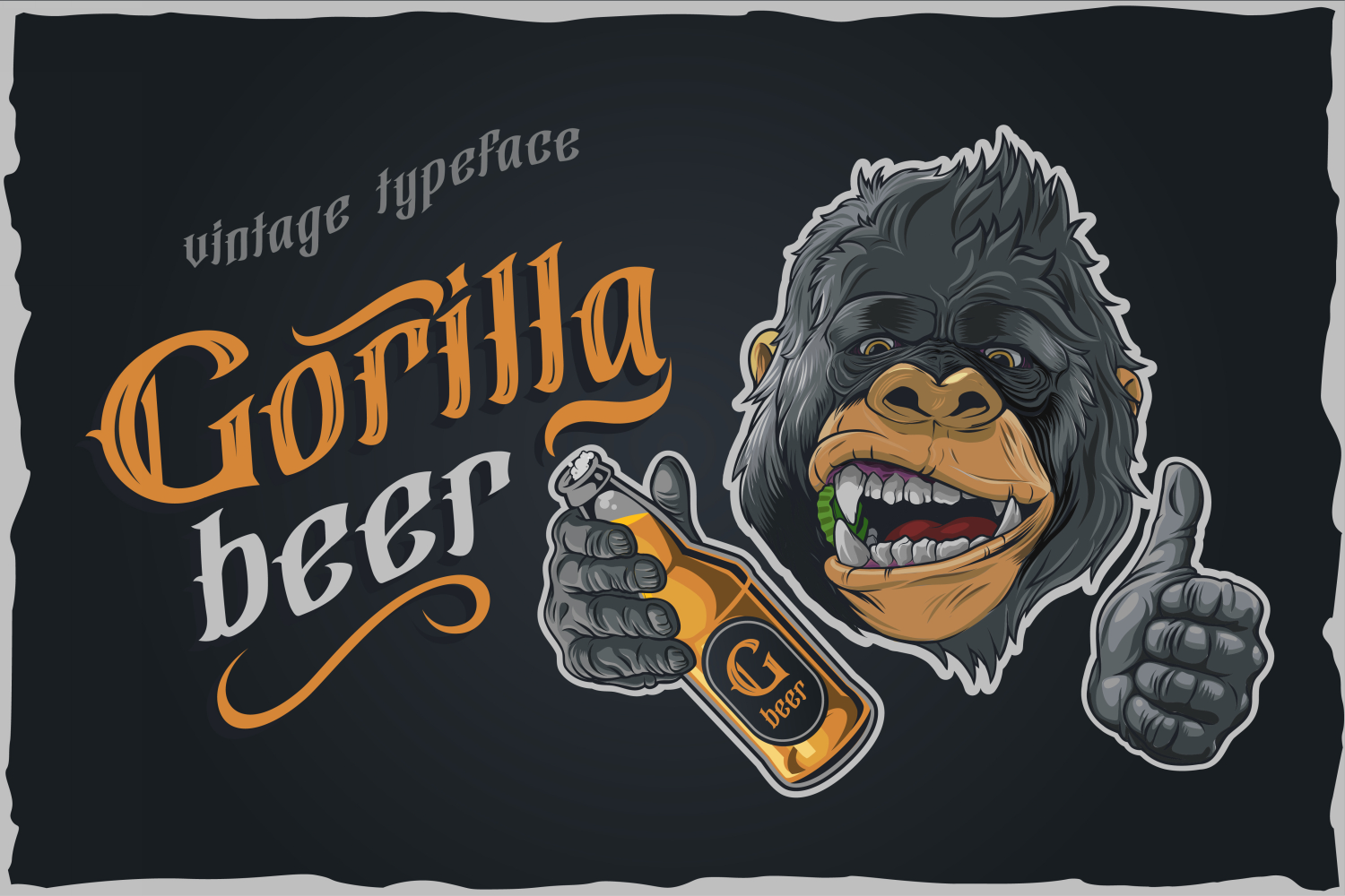 Пример шрифта Gorilla beer style
