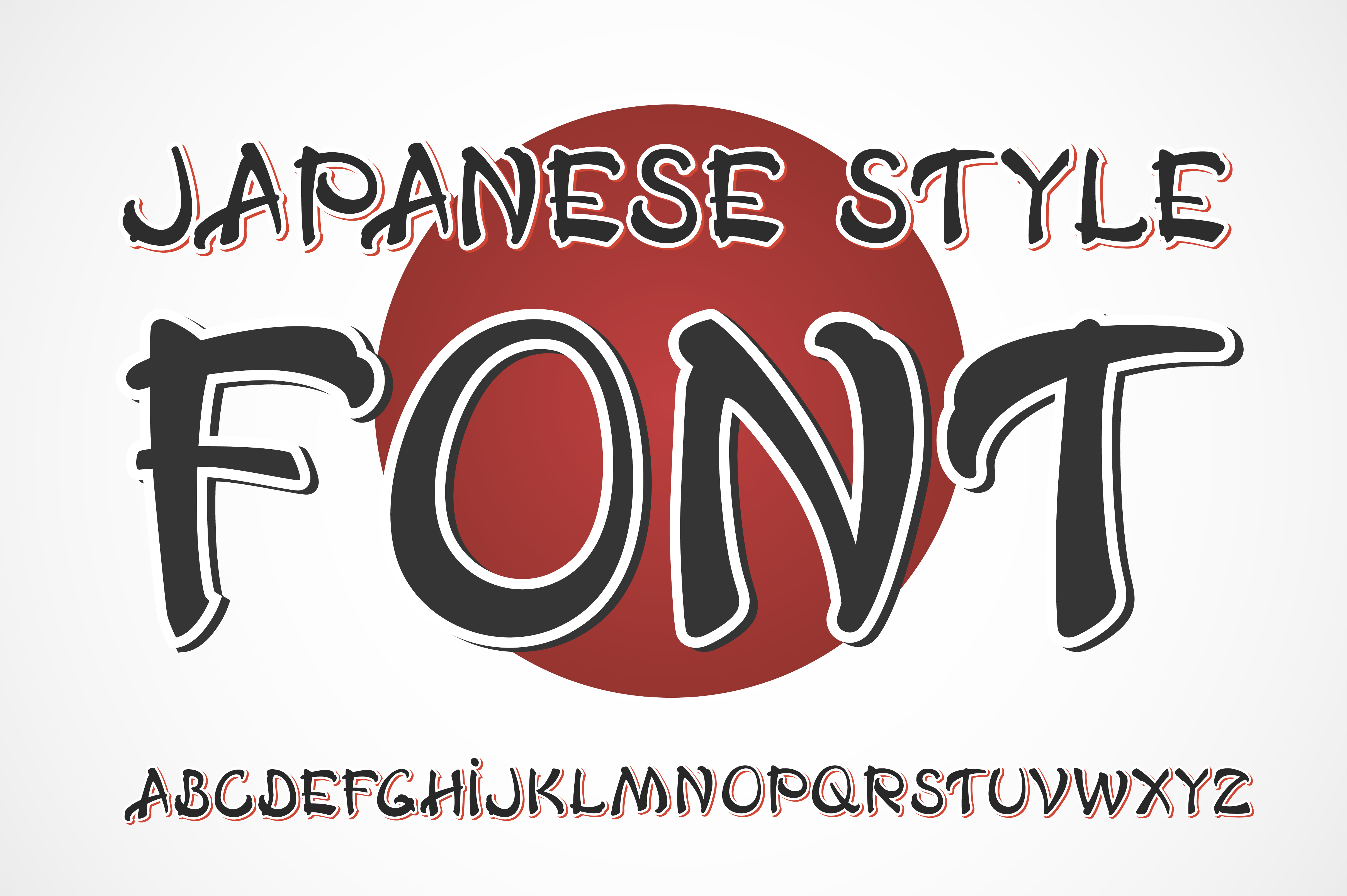 Пример шрифта Japan Stylish