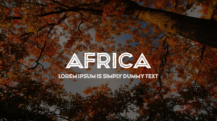 Пример шрифта Africa Regular