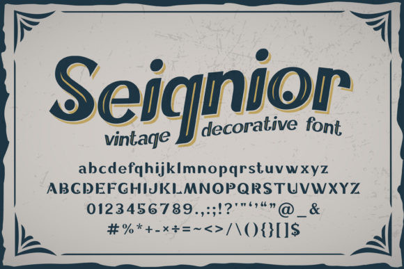 Пример шрифта Seignior Decor 2