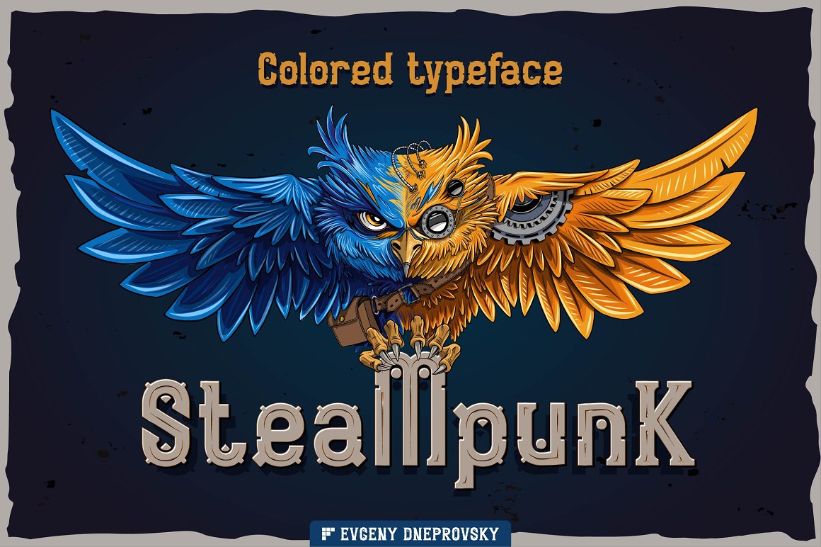 Пример шрифта SteamPunk Style 2