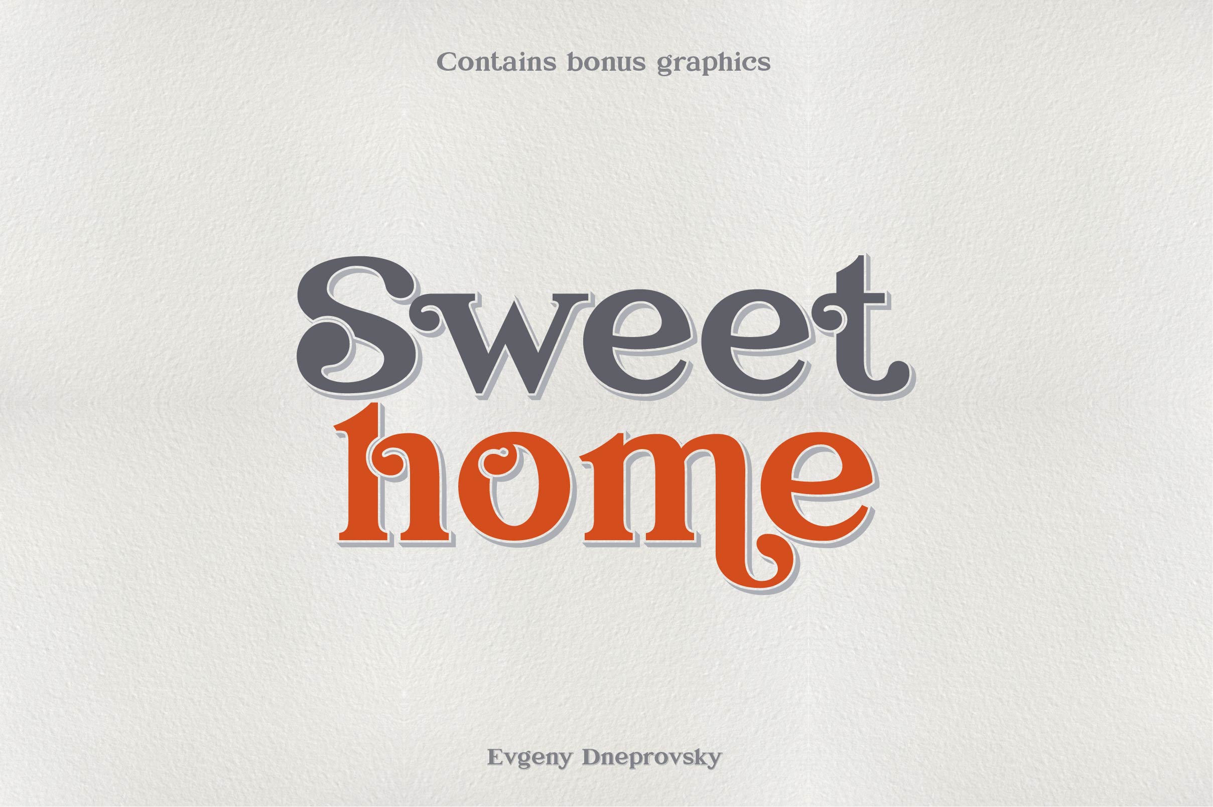 Пример шрифта Sweet Home shadow ltalic