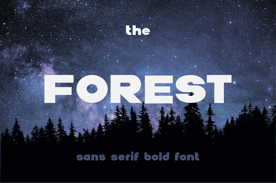 Пример шрифта Forest Regular