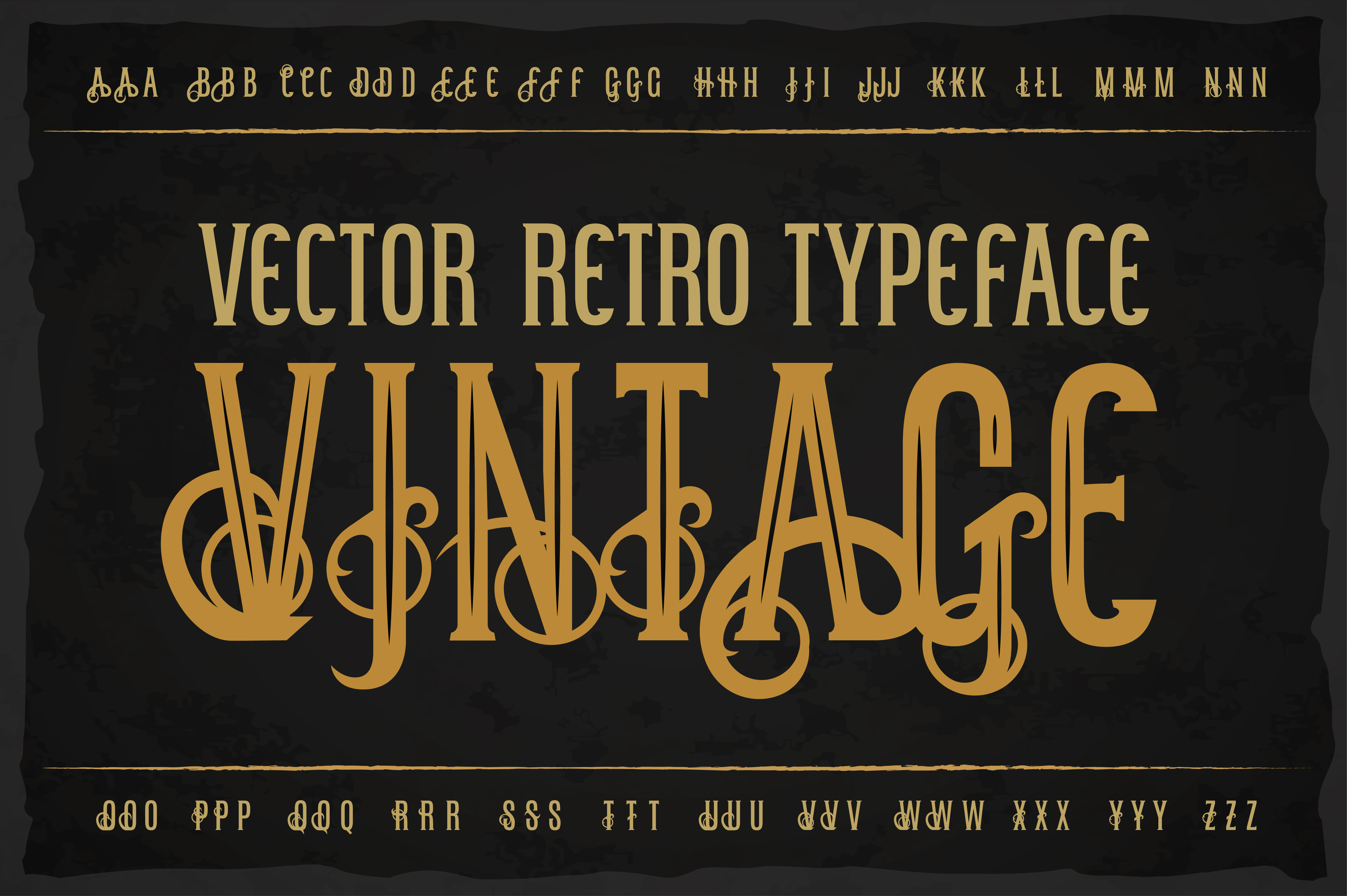 Пример шрифта Vintage Style