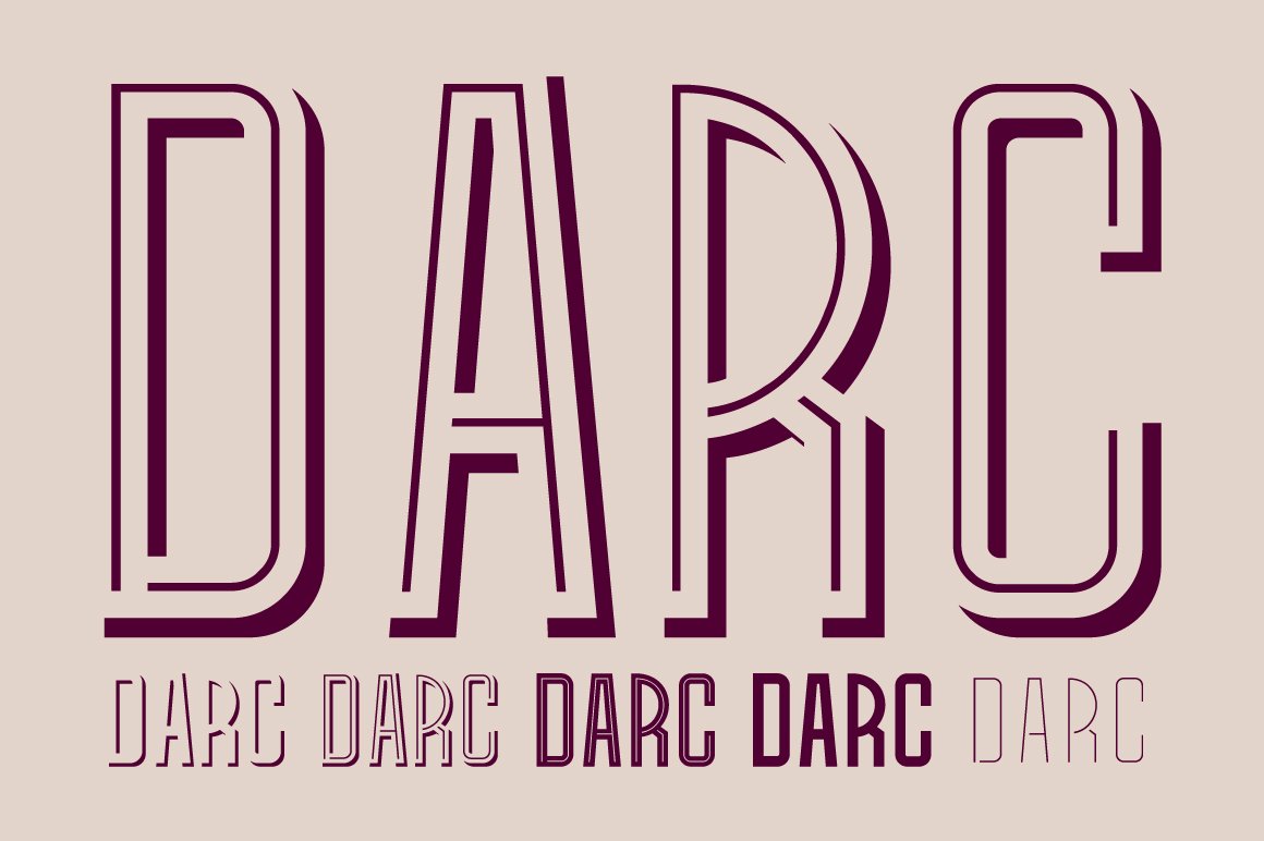 Пример шрифта Darc Shadow