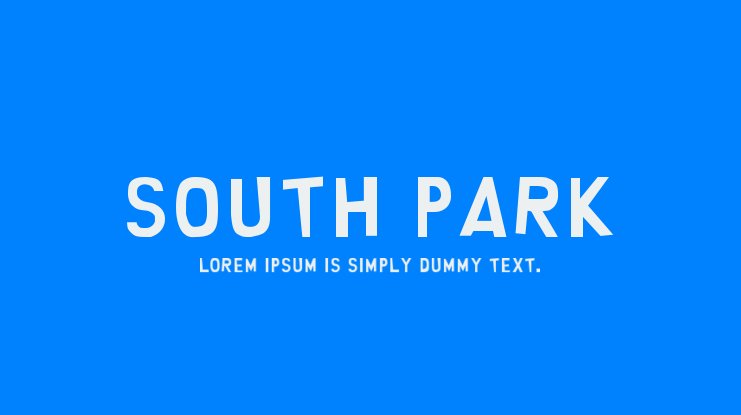 Пример шрифта South Park Cyrillic