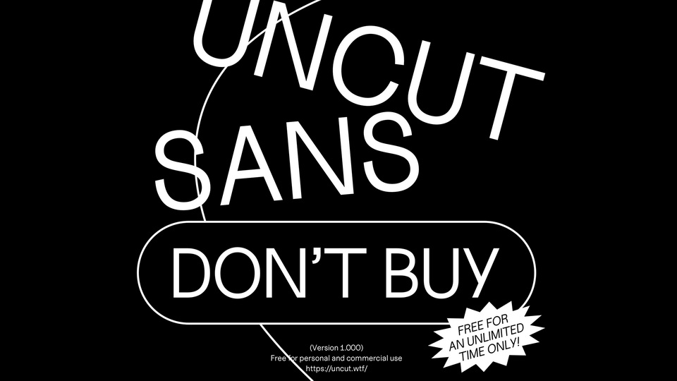 Пример шрифта Uncut Sans Regular