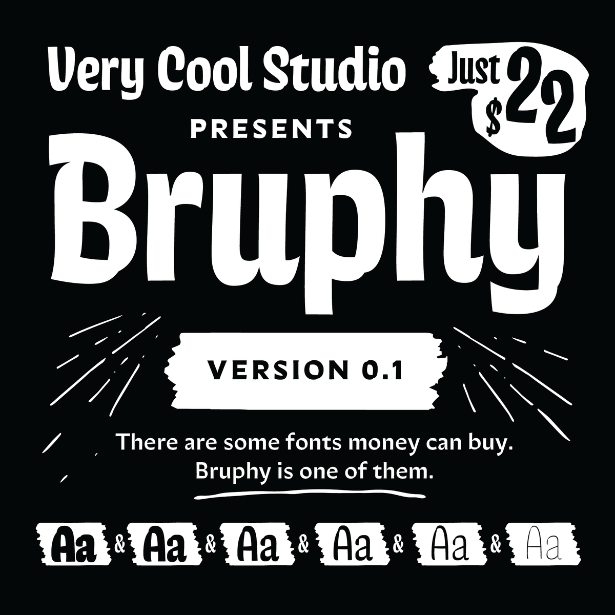 Пример шрифта Bruphy
