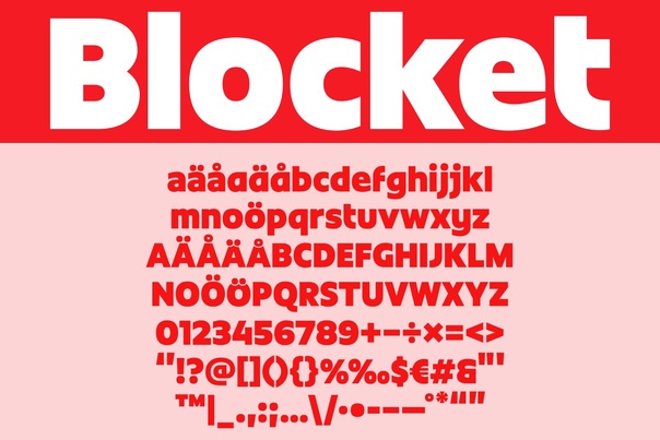 Пример шрифта Blocket Display Regular