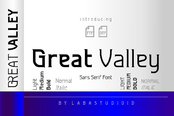 Пример шрифта Great Valey Regular
