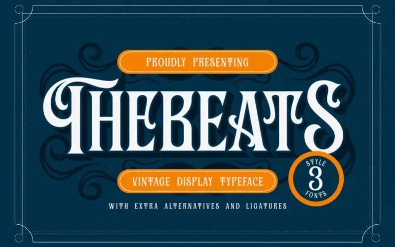 Пример шрифта Thebeats Line