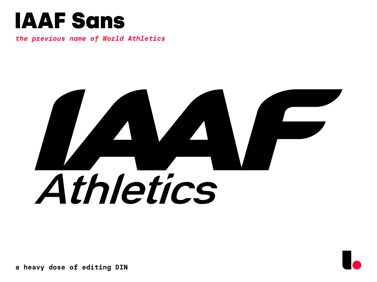 Пример шрифта IAAF Sans