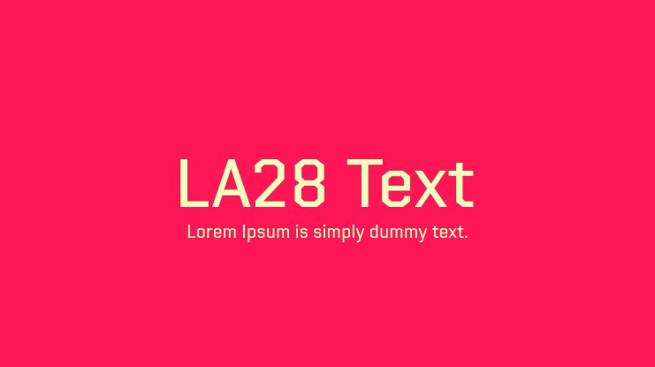 Пример шрифта LA28