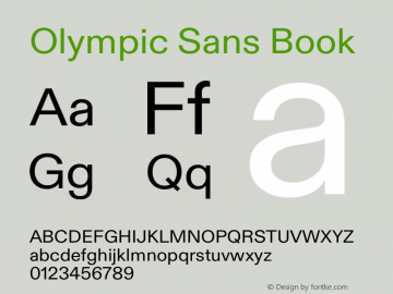 Пример шрифта Olympic Sans Regular