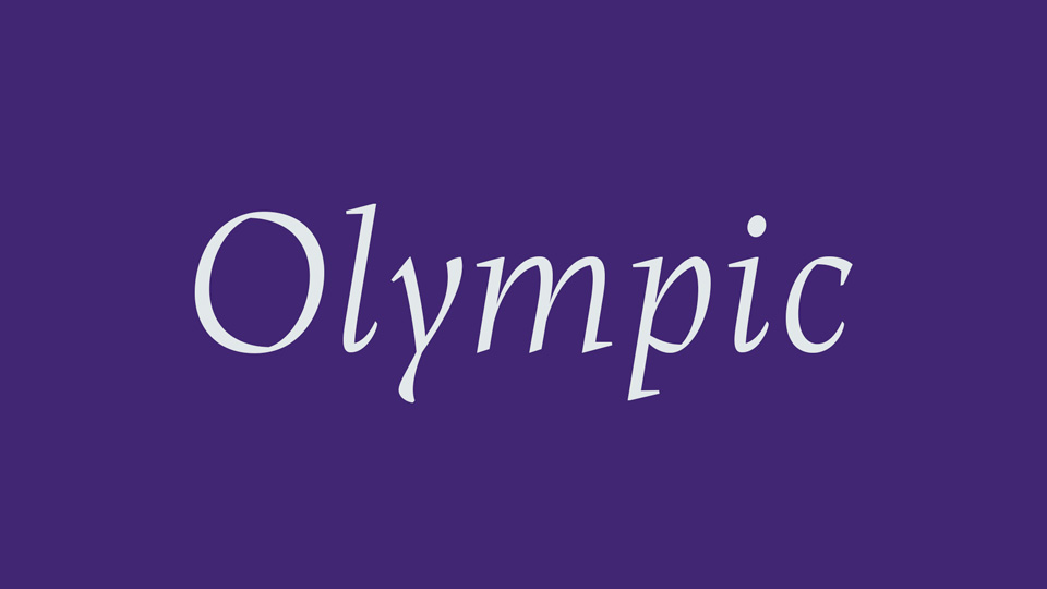 Пример шрифта Olympic Serif Bold Italic