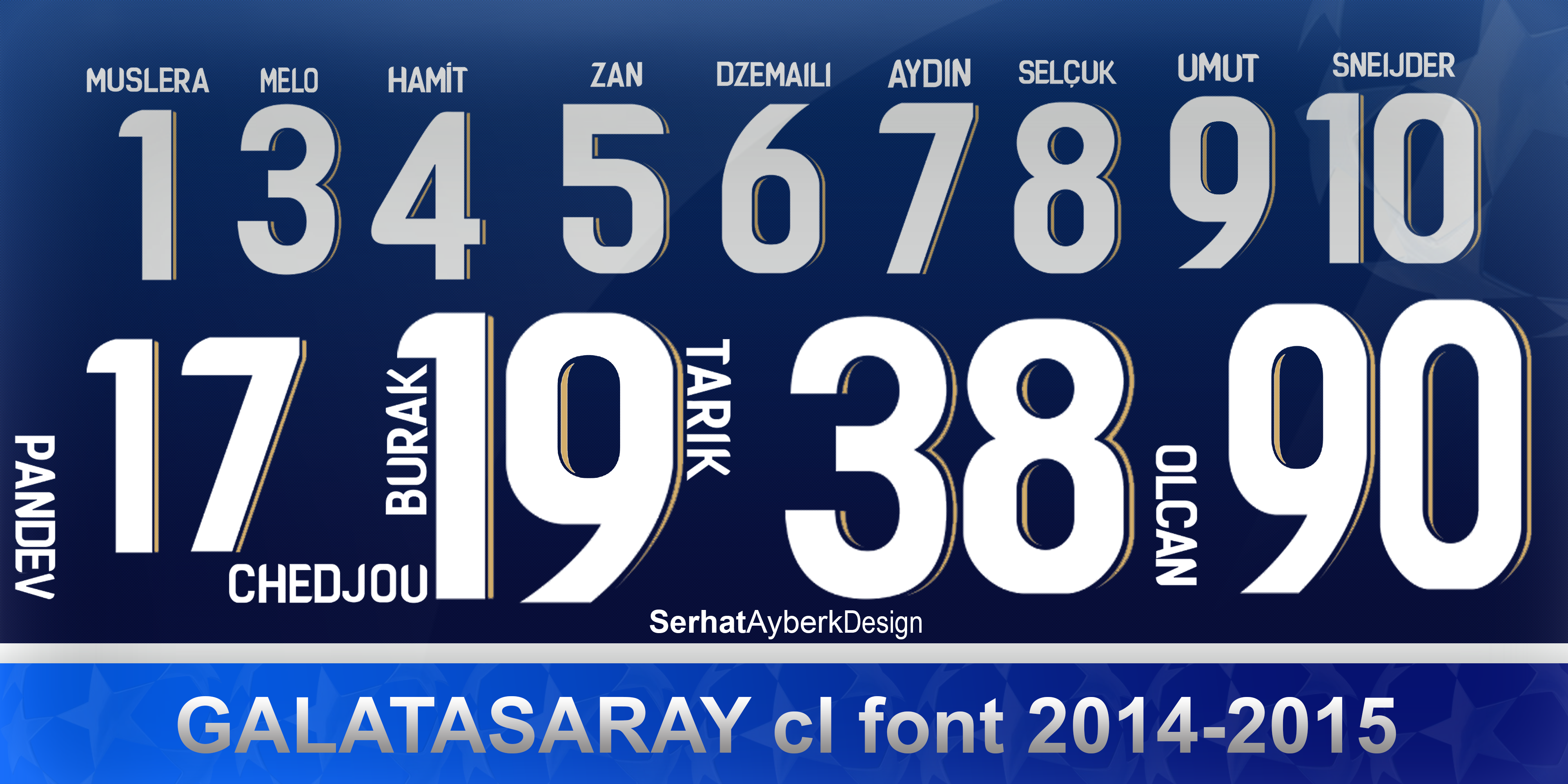 Пример шрифта Galatasaray UCL