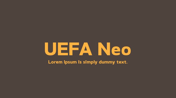 Пример шрифта UEFA Neo